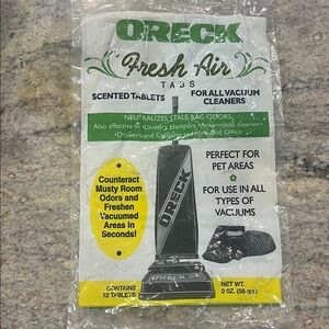 ORECK Fresh Air Tabs for all Vacuum Cleaners. Scented tablets. 4 tablets of 12.